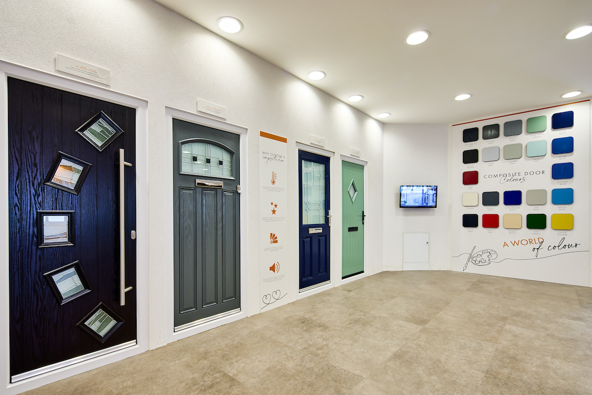Composite doors at SolarFrame Leeds showroom image